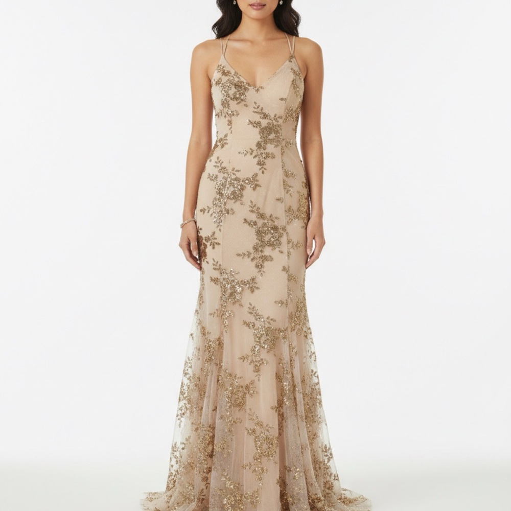 Elegant Floral Embellished Gown